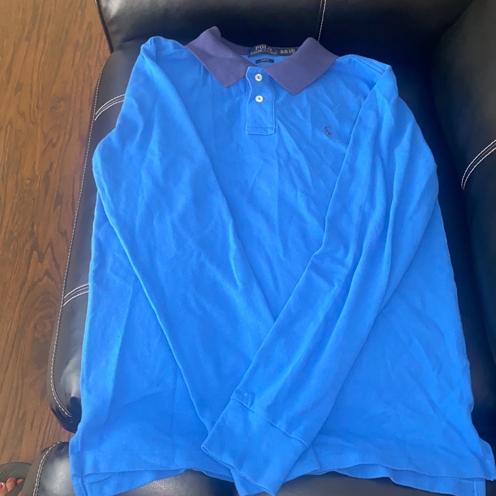 Polo Blue Long-sleeve collar shirt